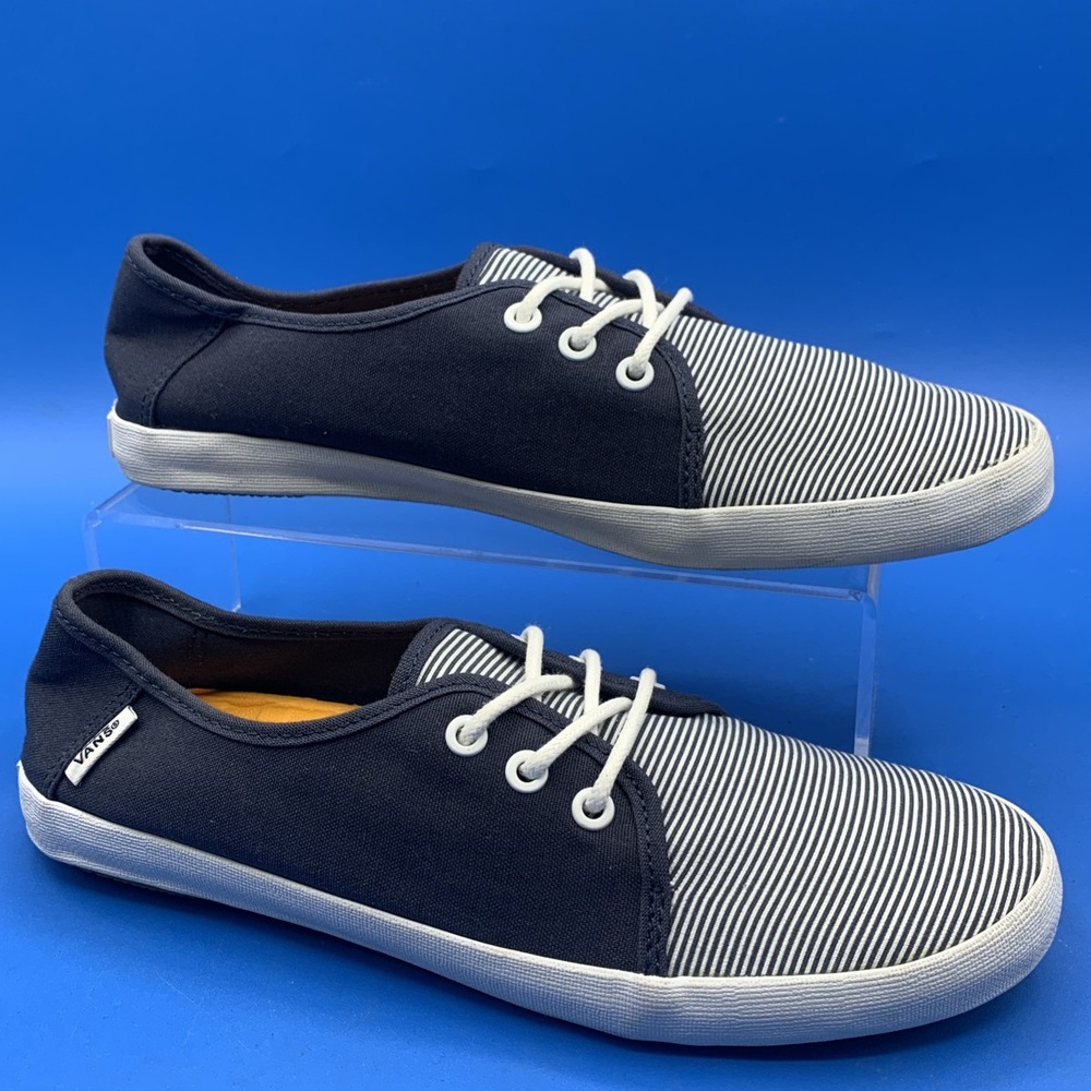 Vans Women's Tazie Skinny Stripes Sneakers Casual Shoes Nautical - Size 7